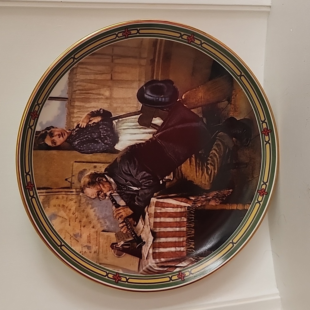 An 8.5" Norman Rockwell collector plate by Knowles